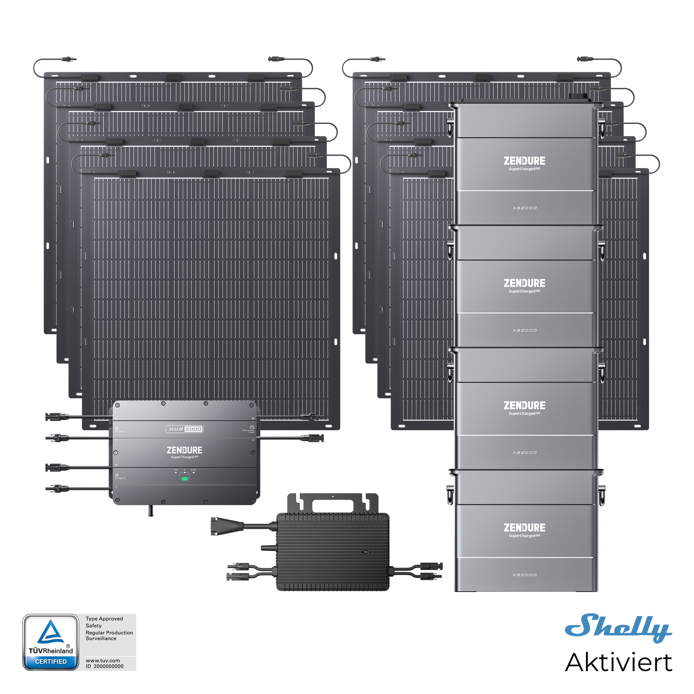 Zendure SolarFlow2000 Set mit 4 x AB2000S